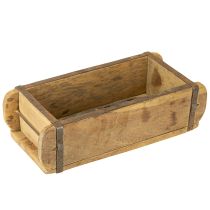 Artículo Decoración de madera vintage forma de ladrillo marrón, óxido 31×14,5cm H9cm