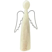 Artículo Ángel de madera, ángel de la guarda natural, figura de madera moderna H27,5cm