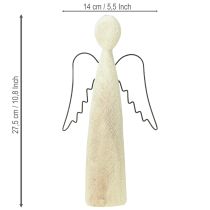Artículo Ángel de madera, ángel de la guarda natural, figura de madera moderna H27,5cm