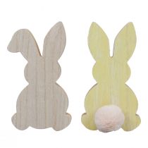 Artículo Conejitos de madera conejitos decorativos decoración de Pascua madera pastel 8,5×16cm 6 piezas
