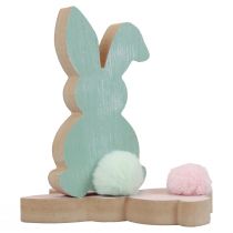 Artículo Conejitos de madera conejitos decorativos decoración de Pascua madera pastel 8,5×16cm 6 piezas