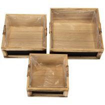 Artículo Caja de madera con pizarra y inserto, juego de 3 tamaños, 30 cm