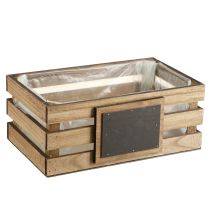 Artículo Caja de madera con caja de cartón para plantas 40/35/30/25 cm, juego de 4