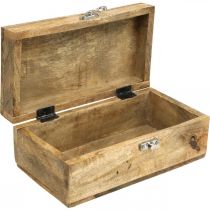 Caja de madera con tapa joyero caja de madera 21,5×11×8,5cm