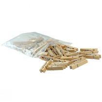 Artículo Clip de madera mini pinza decorativa clip 3,5cm 50uds
