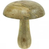 Hongo de madera natural, decoración de madera amarilla otoño deco hongos 15×13cm