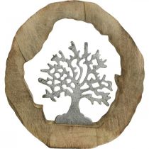 Artículo Deco escultura árbol en aro de madera decoración de mesa para colocar 22×21×4cm