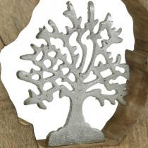 Deco escultura árbol en aro de madera decoración de mesa para colocar 22×21×4cm
