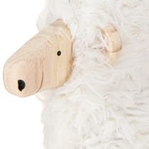 Artículo Oveja de madera Decoración de Pascua Oveja Blanca Natural 30x4.5x36.5cm