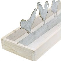 Bandeja de madera con grifos decorativos 46cm