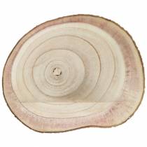 Artículo Rodaja de árbol de Paulownia Ø20-25cm, rebanada de madera decorativa natural