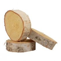 Artículo Discos de madera decorativos madera de abedul corteza natural Ø7-9cm 20ud