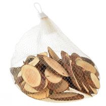 Artículo Rodajas de madera ovaladas, decoración de mesa, suministros para manualidades, decoración, 6,5–8 cm, 450 g