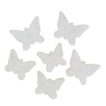 Artículo Mariposa de madera blanca 2,8 cm - 3,3 cm 28 piezas