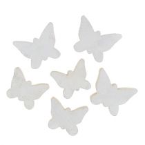 Artículo Mariposa de madera blanca 2,8 cm - 3,3cm 28pcs