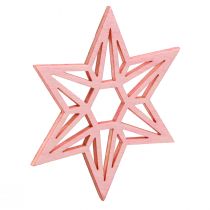 Artículo Estrellas de madera decoración navideña estrellas de madera naranja 8cm 16 piezas