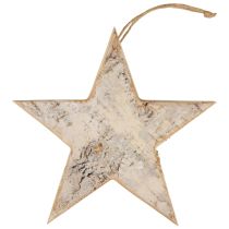 Decoración de estrellas de madera percha decorativa decoración rústica madera blanca Ø20cm