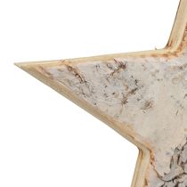 Artículo Decoración de estrellas de madera percha decorativa decoración rústica madera blanca Ø20cm