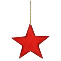 Artículo Estrellas de madera para colgar 30cm rojo 3pcs