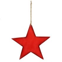 Artículo Estrellas de madera para colgar 30cm rojo 3uds