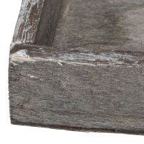 Artículo Bandeja decorativa rústica para una elegante decoración de mesa, 15 cm, 4 piezas