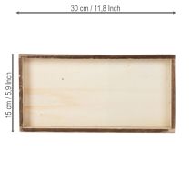 Artículo Bandeja rectangular de madera, práctico organizador, versátil, diseño robusto, 30cm, 4 piezas