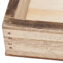 Artículo Bandeja rectangular de madera para plantar y decorar. Uso versátil. Diseño robusto. 30 cm (4 piezas).