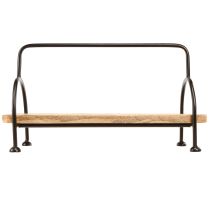 Artículo Bandeja de madera bandeja decorativa ovalada alargada con asa 49×18×26cm