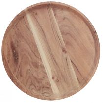 Artículo Bandeja de madera bandeja redonda de madera de acacia tabla de cortar natural Ø25cm