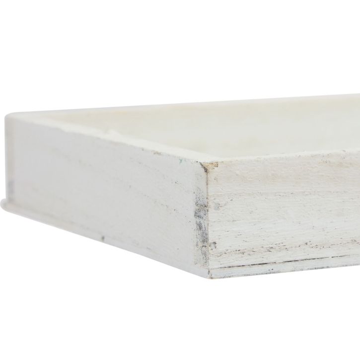 Artículo Bandeja de madera bandeja decorativa blanca madera shabby chic 35×15×3cm