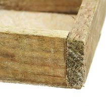 Artículo Bandeja de madera 14cm x14cm x 3cm lavada