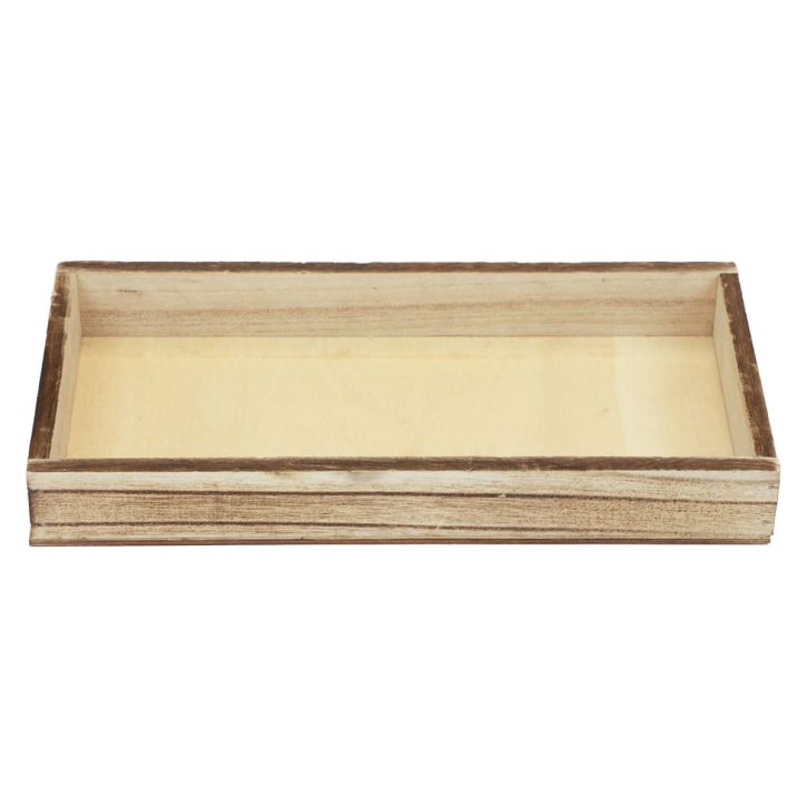 Artículo Bandeja de madera flameada bandeja decorativa decoración de mesa rústica 30×15×3cm