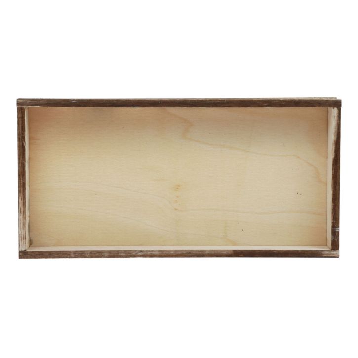 Artículo Bandeja de madera flameada bandeja decorativa decoración de mesa rústica 30×15×3cm