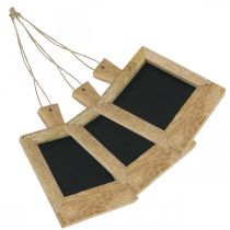Artículo Mini pizarra decorativa para colgar naturaleza 9 × 13cm 3 piezas