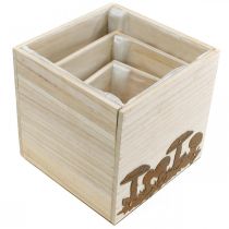 Artículo Cubos de plantas, caja de flores, decoración de otoño con pátina 20/16/12cm juego de 3