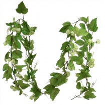 Artículo Guirnalda de hojas guirnalda de lúpulo verde artificial L180cm