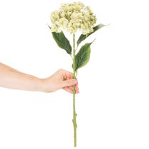 Artículo Flor de hortensia artificial con tallo largo y hojas, 60 cm.
