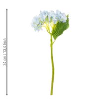 Artículo Flores de hortensia artificiales, diseño realista, para decoración de salón, 34 cm, 3 piezas