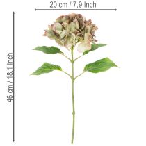 Artículo Hortensia artificial decorativa con tallo, 46 cm.