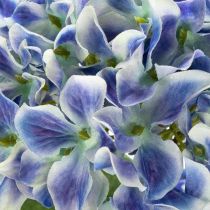 Artículo Rama de hortensia en flor para una elegante decoración del hogar, 80 cm, 2 piezas