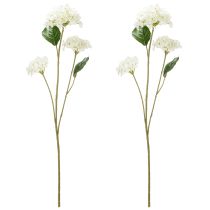 Artículo Flor de hortensia artificial para un diseño interior elegante y moderno, 80 cm, 2 piezas