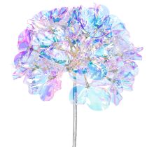 Artículo Rama de hortensia artificial en flor con colores iridiscentes, 36 cm, 2 unidades