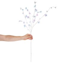 Artículo Rama artificial delicada con flores iridiscentes, 98 cm.