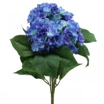 Hortensia Flor Artificial Ramo De Flores De Seda Azul 42cm