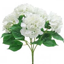 Artículo Deco ramo de hortensias blancas flores artificiales 5 flores 48cm