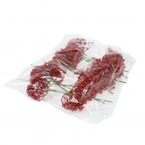 Artículo Palillo de capullos de hortensia 22cm rojo 12ud