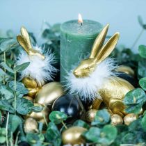 Artículo Huevos de gallina Huevos dorados soplados Decoración de Pascua 10 piezas