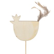 Artículo Estacas de pollo con diseño de Pascua para una alegre decoración primaveral, 7 cm, 12 piezas