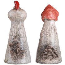 Artículo Pollos decorativos de cerámica Gallo y gallina de Pascua Al. 20/22 cm 2 piezas