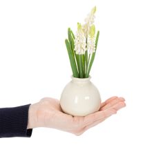 Artículo Jarrón de flores artificiales de jacinto para una elegante decoración de mesa y un aspecto elegante de 20 cm.